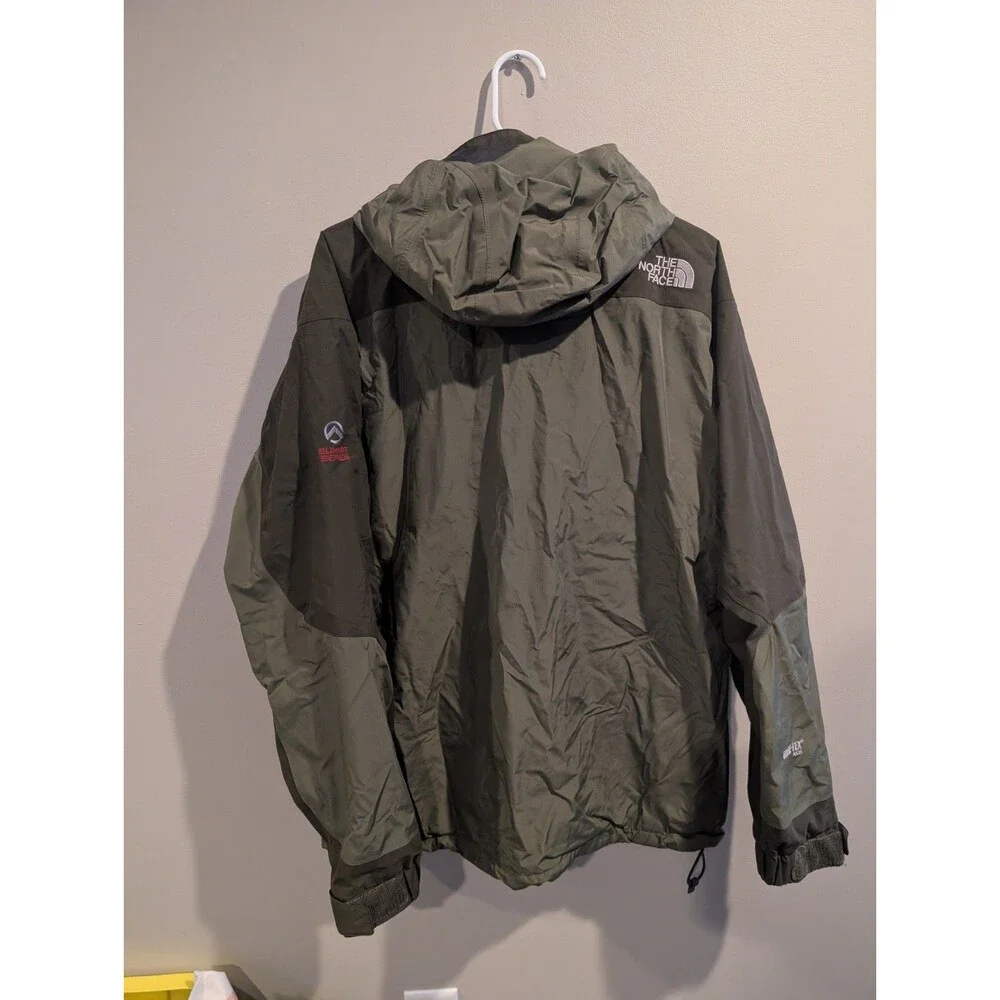 The North Face Mens L Summit Series Gore-Tex XCR Jacket Green Black Waterproof